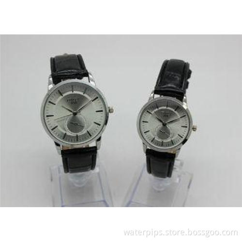 Alloy leather strap Couple Wrist Watches analog quartz watc